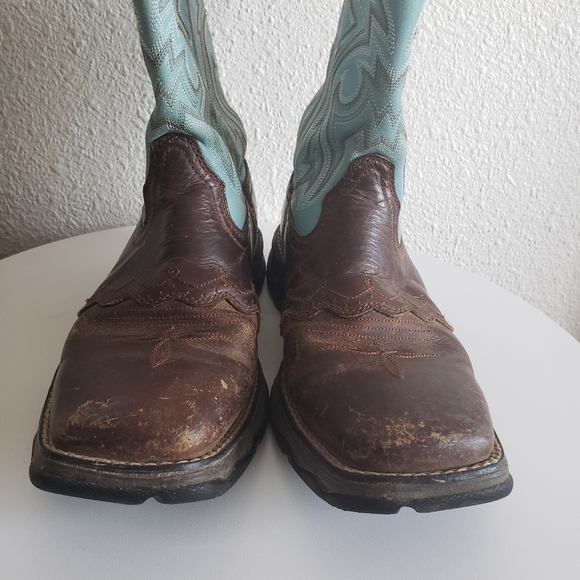 Durango Women's Saddle Western Boot - Broad Square Toe - Picture 6 of 16